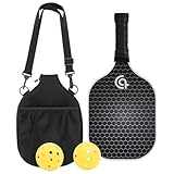 XUQEAYWD Carbonfaser-Schläger, Carbonfaser-Set, Pickle Ball Paddle mit Tasche Leichter...
