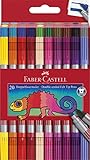 FABER-CASTELL 151119 - Filzstifte Set 20-teilig, Doppelfasermaler für Kinder und...