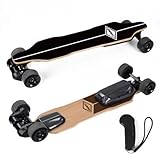 Skateboard Longboard mit Doppelte 1000W Motoren, 97 mm PU-Räder, 7 Lagen...