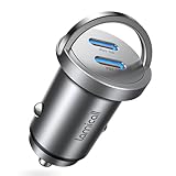 Lamicall 60W Zigarettenanzünder USB C Auto Ladegerät - [2024 Super Mini Ganzmetall]...