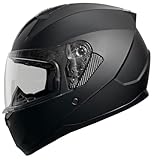 RALLOX Helmets Integralhelm 051-1 schwarz/matt Rallox Motorrad Roller Sturz Helm (XS, S,...