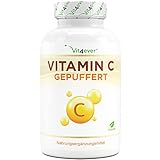 Vitamin C gepuffert - 365 Kapseln - Hochdosiert mit 1000mg Vitamin C je Tagesdosis - Aus...