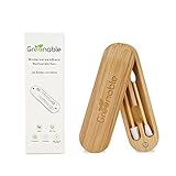 Greenable ® Wattestäbchen aus Bambus und Silikon [2er Set] – Wiederverwendbare,...