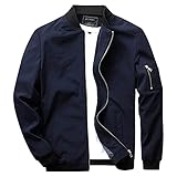Mymyguoe Übergangsjacke Herren Bomberjacke Frühling Sommerjacke Leichte Blouson Jacke...