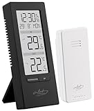 infactory Thermometer: Digitale Temperaturstation, Innen-/Außenthermometer,...