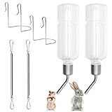 YDHfdc 2 Stück Trinkflasche Kaninchen 350ml Trinkflasche Hasen mit Halterung...
