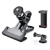 UTEBIT Klemme mit Kugelkopf Stativklemme - Metal Klemmhalter mit Handyclip und...