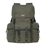 KAUKKO Canvas Retro Rucksack Damen Herren, Vintage Jagdrucksack Wanderrucksack...