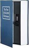 Amazon Basics Buch-Safe, Kombinationsschloss - 5.6 x 15.5 x 23.9 cm, Blau