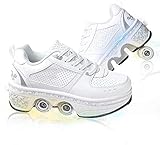 2-In-1 Schuhe Sportschuhe Rollschuhe Mädchen Quad Roller Skates Damen...
