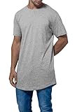 Mivaro Herren T-Shirt extra lang geschnitten, Longshirt für große und schlanke...