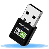 NETVIP USB WLAN Stick für PC WiFi Adapter 600Mbps Mini Dual Band 2.4GHz / 5GHz Wireless...