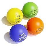 KDG Stressball Erwachsene Motivierende Stressbälle (4er-Pack) für Kinder und Erwachsene,...