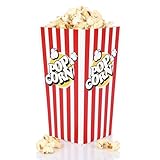 FunX Kraftpapier Popcornboxen 12er Pack Groß - Partyboxen für Kino, Filmabende,...