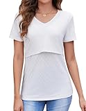 Sosolism Sommer Kurzarm Stilloberteile Still Tshirt für Damen Atmungsaktiv...