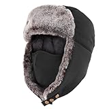 Unigear Wintermütze mit Ohrenklappen, Unisex Warme Schneedichte Fliegermütze...