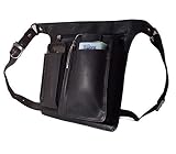 Leder Kellnertasche Kellnerholster (319B) Kellner Holster Halfter Tasche Schwarz...