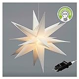 XXL 60 cm Weihnachtsstern Weiß I LED Leucht Stern I Leuchtstern Outdoor I...