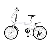 TFIANYNI 20 Zoll Kinder Erwachsene Faltrad Klappfahrrad 6-Gang Tragbar Klapprad City Bike...