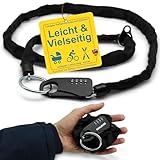 KOHLBURG sicheres + leichtes Taschenschloss mit Zahlencode [129cm lang, 3mm stark] - als...