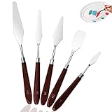 Fousenuk 5 Stücke Edelstahl Malmesser für Acrylfarben, Spachtel Acrylmalerei,...