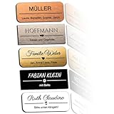 FILIGRAVO Klingelschild - selbstklebendes Schild für Haustür und Briefkasten -...