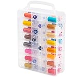 adorbox 48 Fächer Aufbewahrungsbox mit Tragegriff, Doppelseitige Näh-Organizer...