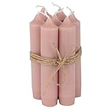 Ib Laursen - Stabkerze kurze Kerze - Farbe: Rosa, Malve - 4,5 Stunden Brenndauer...
