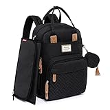 RUVALINO Baby Wickelrucksack Wickeltasche Rucksack mit tragbarer Wickelauflage,...