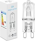 BROTOU 4er Pack G9 Halogenlampen, G9 Halogen Leuchtmittel 40W 230V 2800K Dimmbare Halogen...