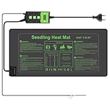 Jaxguom Heizmatte Pflanzen mit Thermostat, 27W Heizkissen, IP67 Wasserdicht,...