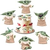 Yoda Minifiguren Set, 6 Stück Torte Topper, Cupcake Figuren, Yoda Deko...