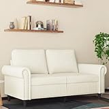 SKM 2-Sitzer-Sofa Creme 120 cm Samt,Möbel,Sofas,Creme,22.8KG,359527