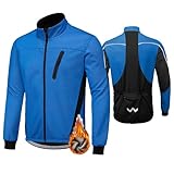 HOMTOL Herren Fahrradjacke Polarfleece-Futter Wasserdicht Winter Thermal...