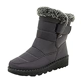 Mode Frauen Winter Wasserdicht Flache Hakenschlaufe Halten Warm Schnee Stiefel Bequeme...