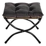 HollyHOME Fußhocker Klappbar Fußstütze, Faltbar Sitzhocker mit Metallbeinen,...
