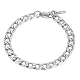 PROSTEEL Panzerkette Armband 6mm breit Herren Edelstahl Armband kubanische...