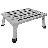 XARILK Aluminium Klapptritt Trittleiter 1 Stufe Arbeitsplattform Wohnmobiltrittstufen Max...