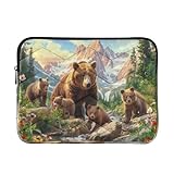 Wild Brown Bear Computerhülle, 15 Zoll Laptophülle, wasserdichte Laptophülle,...