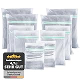 LAVANDOLA® Wäschenetz Set (10 Stück) - Kochfest und für Trockner geeignet -...