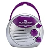 Plyisty Tragbares AM/FM-Duschradio, IPX4 Wasserdichtes Hängeradio, Tragbar,...