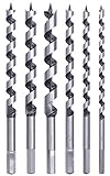 kwb Schlangen-Bohrer Satz, 6-teiliges Holz-Bohrer Set 8 - 18 mm in Kunstoff-Koffer