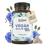 Vegan Complex - Vitamin B12 K2 D3 Eisen Zink Selen und Omega 3 - 120 Kapseln -...