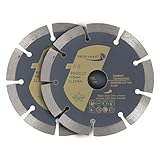 PRODIAMANT Diamanttrennscheiben Set 2x 125mm universal Trennscheibe für Stein, Beton,...