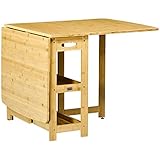 HOMCOM Esstisch Klapptisch Küchentisch mit Ablagefächer Esszimmertisch Kaffeetisch mit...