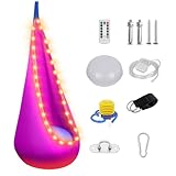Rppiup Hängehöhle, Tragbarer Hängesessel Schaukel mit LED, Pod Swing Seat mit...
