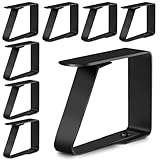 Aongray Tischdeckenklammern Edelstahl 8 Stück 5x4cm Schwarz Tischklammern Stabile...