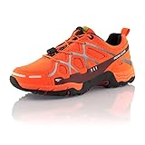 Fusskleidung® Damen Herren Wanderschuhe atmungsaktive Trekkingschuhe Orange...