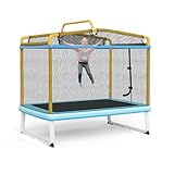 LIFEZEAL 3 in 1 Kindertrampolin, Trampolin mit Abnehmbarer Schaukel &...