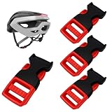 4 Stück Verschluss Fahrradhelm, Helmkinnclip, Helm Verschluss Motorradhelm, Schnallen und...